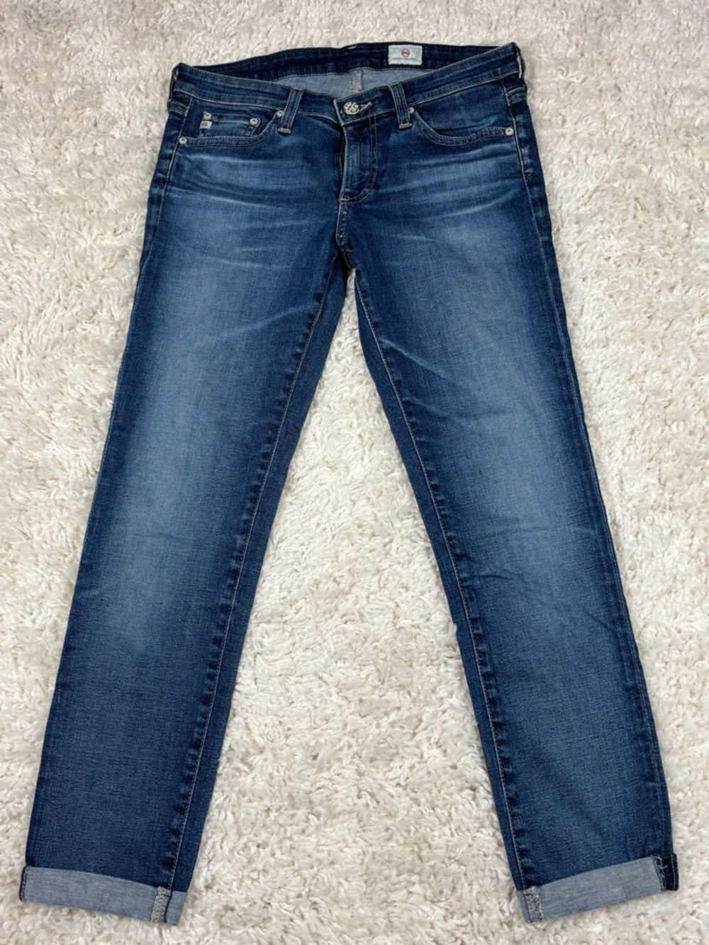 AG Adriano Goldschmied Women’s Jeans Size 27R Blue Straight Leg Stretch